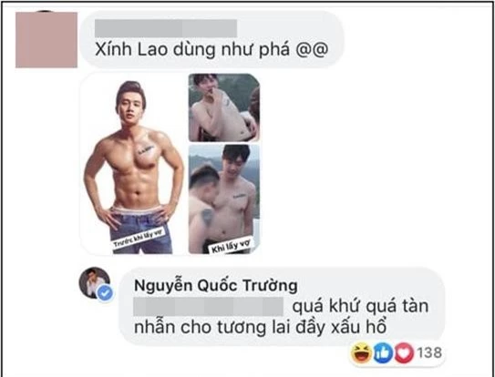 Bị fan vào tận trang cá nhân than thở body 6 múi ngày nào đã mất và đây là phản ứng của Quốc Trường  - Ảnh 2.