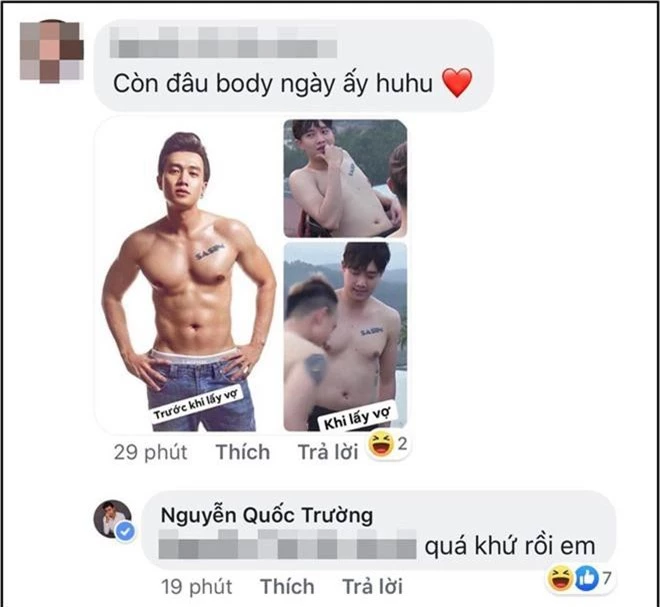 Bị fan vào tận trang cá nhân than thở body 6 múi ngày nào đã mất và đây là phản ứng của Quốc Trường  - Ảnh 3.