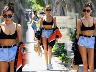 Madison Beer chuộng áo lửng khoe eo thon