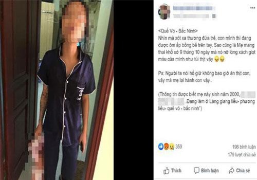 Bắc Ninh: Làm rõ câu chuyện mẹ túm áo xách “lủng lẳng” con vài tháng tuổi