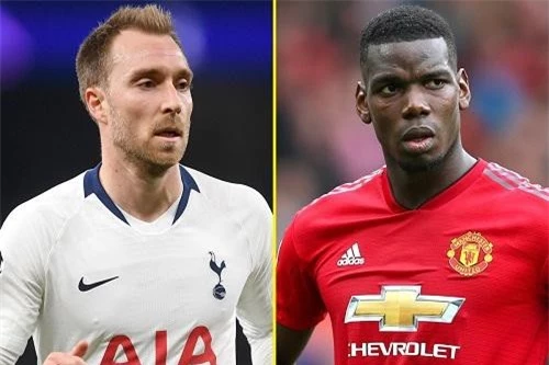 Vì Pogba (phải), Real đã từ bỏ ý định mua Eriksen.