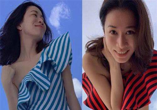 Xa Thi Mạn khoe thân hình cực chuẩn, không chút mỡ thừa khi diện bikini liền thân