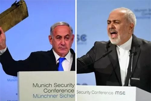 Thủ tướng Israel Benjamin Netanyahu (trái) và Bộ trưởng Bộ Ngoại giao Iran Mohammad Javad Zarif (phải). Ảnh: GPO/Reuters.