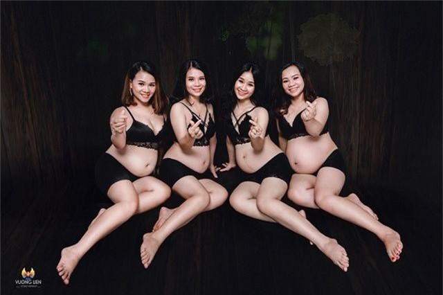 4 chị em ruột cùng mang bầu rủ nhau chụp hình kỷ niệm gây “bão” mạng - 4