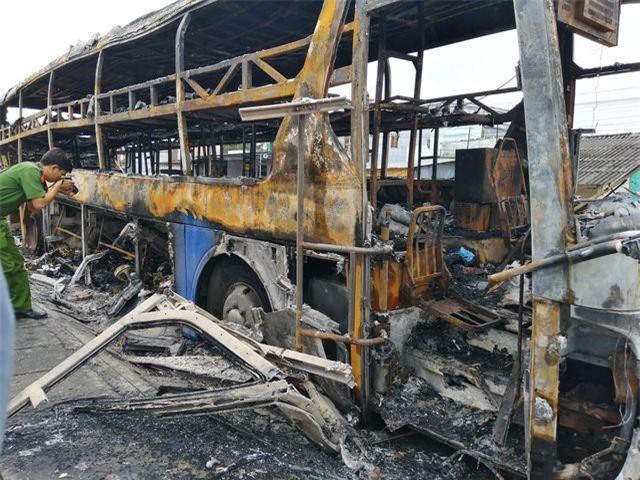Vụ xe đang chở nhiều hành khách bất ngờ bốc cháy: Giám định chất lượng nhiên liệu