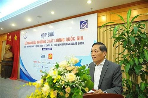 Thứ trưởng Bộ Khoa học và Công nghệ Trần Văn Tùng phát biểu tại buổi họp báo. Ảnh: Báo Công Thương online.