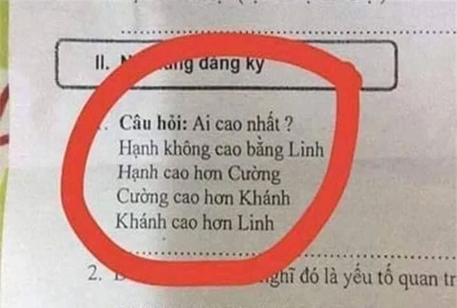 Bài toán tính chiều cao hại não khiến dân mạng tranh cãi kịch liệt-1