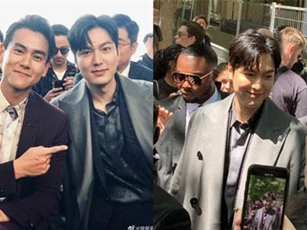 Khiến fan quốc tế náo loạn tại Paris, Lee Min Ho sao vẫn hóa bánh bao bên tài tử Hoa ngữ Bành Vu Yến thế này?