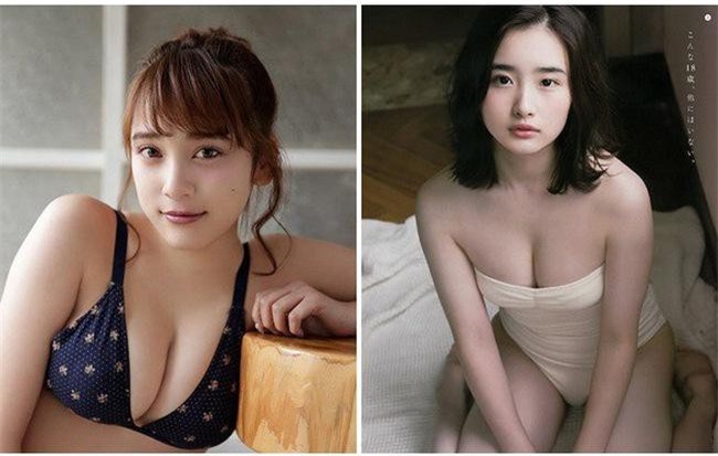 Ngơ ngẩn trước nhan sắc của hai người mẫu trẻ mới nổi có vòng một chuẩn mực nhất Nhật Bản