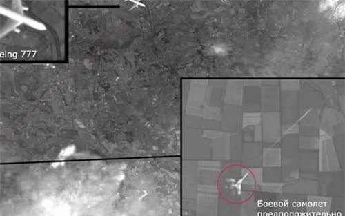 Hình ảnh đồ họa mà truyền thông Nga cho rằng MiG-29 Ukraine đã bắn rơi MH17
