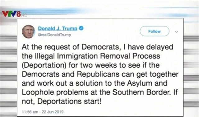 Tổng thống Mỹ Donald Trump bất ngờ hoãn kế hoạch trục xuất người nhập cư - Ảnh 1.