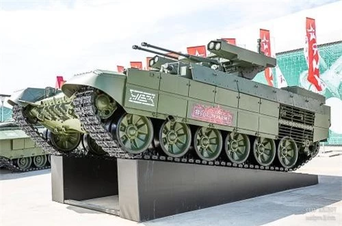 Xe chiến đấu hỗ trợ tăng BMPT-72 Teminator được thiết kế để chi viện cho xe tăng tác chiến nơi đô thị. Nguồn ảnh: SAID AMINOV