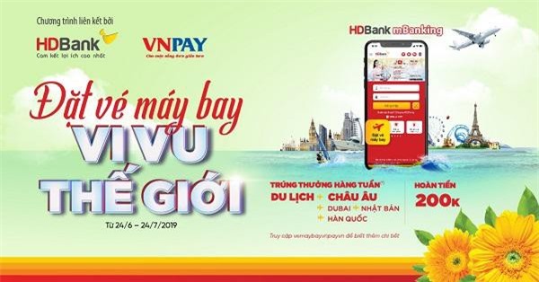 Vi vu châu Âu miễn phí cùng HDBank mBANKING
