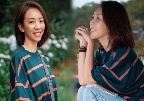 Chẳng lo bị chê xuề xòa, Thu Trang không váy áo gợi cảm, không giày cao gót còn khoe luôn mặt mộc