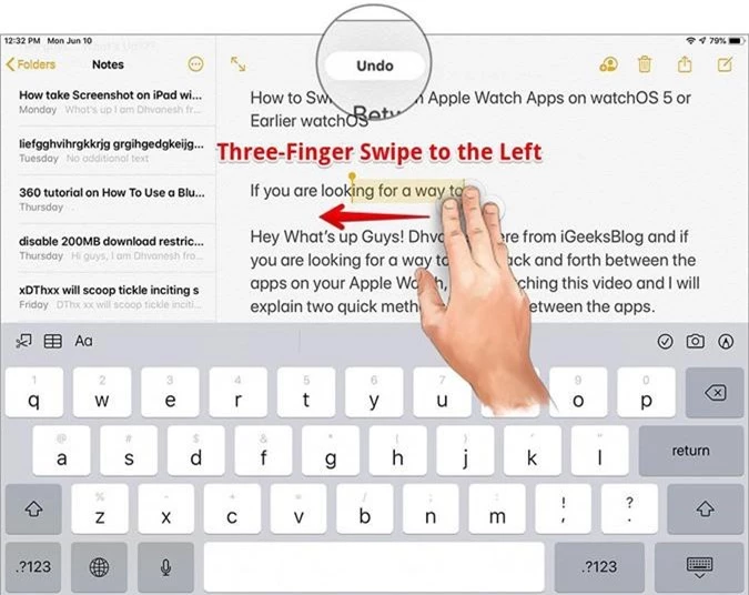 Cách sử dụng tính năng Undo, Redo trên iOS 13 và iPadOS 13