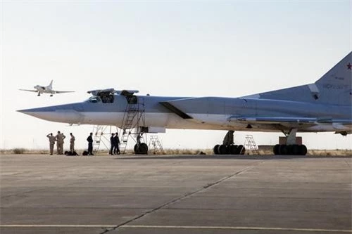 Máy bay ném bom chiến lược  siêu âm Tu-22M3 của Không quân Nga. Ảnh: TASS.