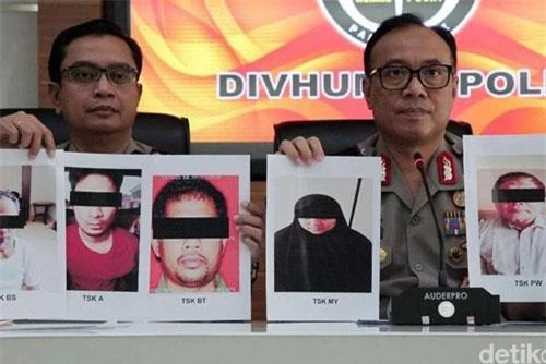 Cảnh sát Indonesia công bố hình ảnh Para Wijayanto. Ảnh: Detik