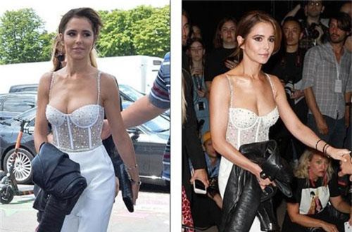 Cheryl bất ngờ mặc áo hở bạo