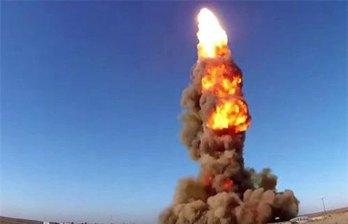 Hình ảnh vụ thử nghiệm tên lửa Nga (Ảnh: Bộ Quốc phòng Nga)