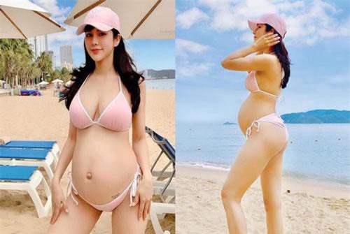 Khoe bụng bầu và hình ảnh mặc bikini nóng bỏng, bà bầu Diệp Lâm Anh bất ngờ bị "soi" ra một chi tiết khác thường
