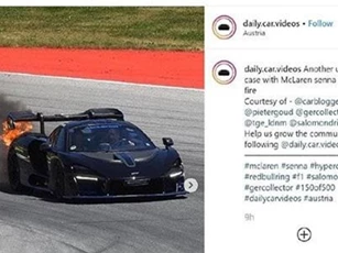 Xót xa nhìn cảnh siêu xe McLaren Senna bốc cháy trên đường đua