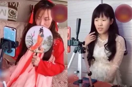 CLIP: 'Giật mình' phía sau hậu trường livestream của gái xinh