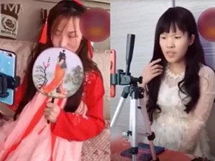 CLIP: 'Giật mình' phía sau hậu trường livestream của gái xinh