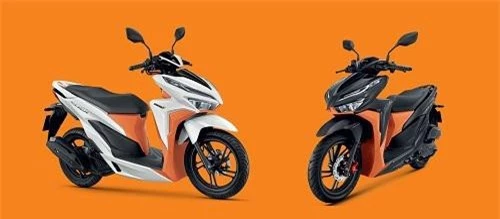 Honda Click 150i với tông màu kết hợp màu cam nổi bật