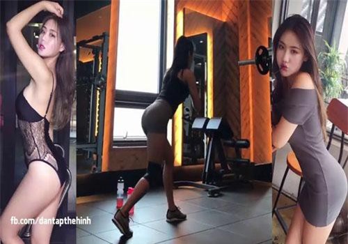 CLIP: Ngắm vòng 3 căng tròn của 'hot girl' 9x trong phòng tập