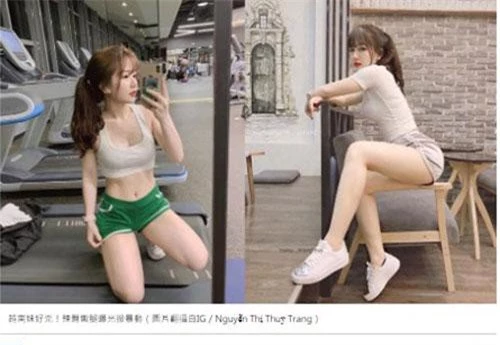 Những hình ảnh của Thùy Trang "nổi như cồn" trên báo Trung Quốc và nhận được nhiều lời khen ngợi