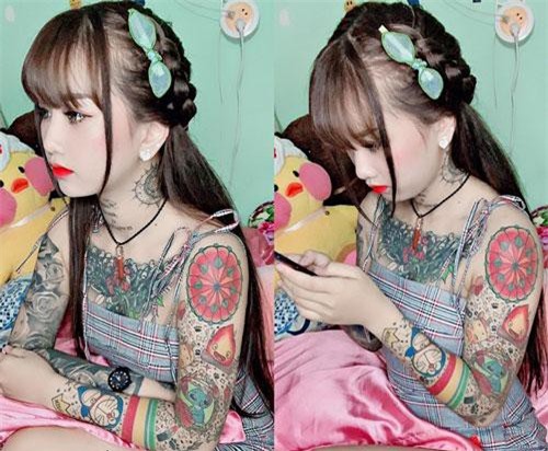 Thanh nữ An Giang, Quảng Nam bị giễu cợt vì xăm kín ngực, tay chân