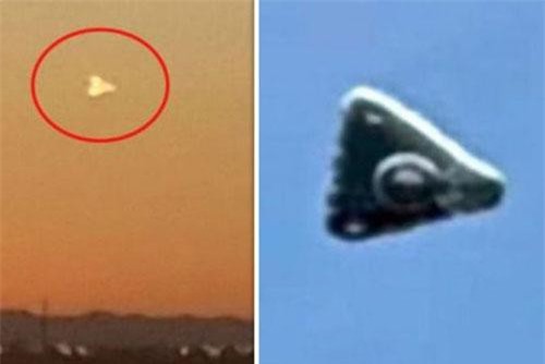 CLIP: Cận cảnh UFO hình tam giác bay lượn trên bầu trời Amsterdam