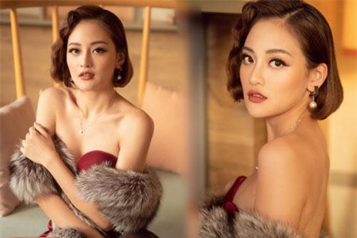 Thùy Anh gợi cảm đậm chất cổ điển với váy áo khoe ngực đầy