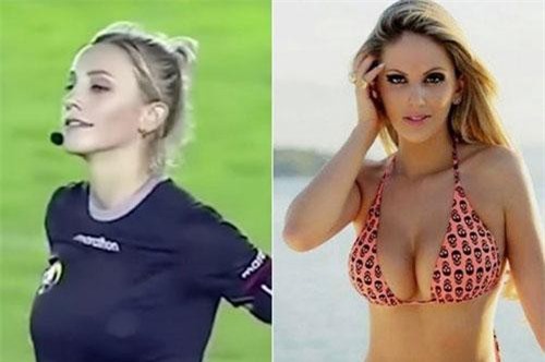 Clip: Nữ trọng tài xinh đẹp gây sốt với màn 'troll' cầu thủ