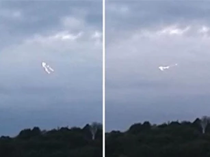 CLIP: Cận cảnh UFO kỳ quái bay lượn gần trạm Không quân Hoàng gia Anh