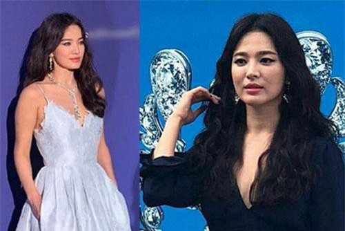 Hậu ly hôn, Song Hye Kyo diện váy xẻ sâu lộ thân hình gầy guộc