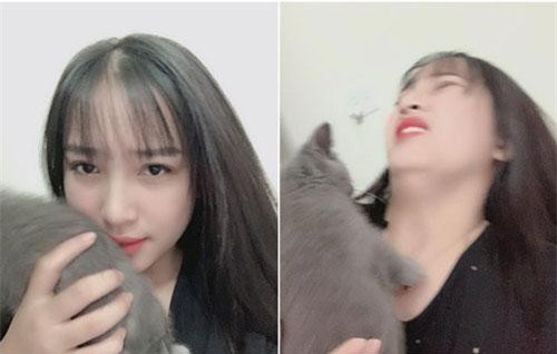 Lôi boss cưng ra chụp hình chung, giri xinhg đang mặt V-line bỗng chuyển thành mặt nọng