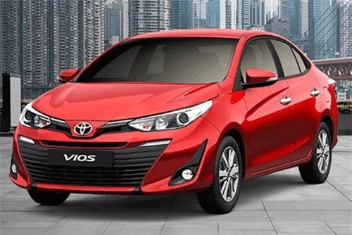 1. Toyota Vios (doanh số: 12.451 chiếc).