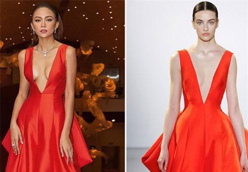 Vòng 1 nảy nở đúng là nóng bỏng nhưng lại khiến Mâu Thủy “thua đẹp” siêu mẫu quốc tế khi diện đầm của NTK Công Trí