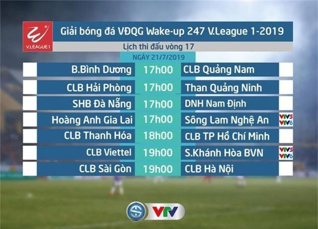 Lịch thi đấu và trực tiếp vòng 17 V.League 1 - 2019: Tâm điểm màn so tài HAGL - SLNA - Ảnh 3.