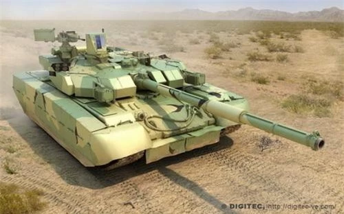 Xe tăng chiến đấu chủ lực T-84 Oplot của Ukraine. Ảnh: Digitec.