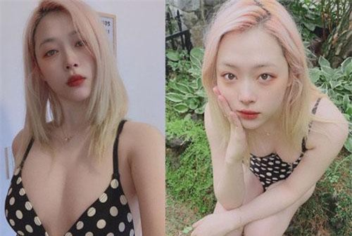 Ôi trời ơi, lâu lắm mới thấy Sulli khoe vòng 1 nóng bỏng như thế này!