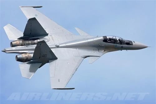 Tiêm kích Su-30MKM của Không quân Hoàng gia Malaysia. Ảnh: Airlines.net.