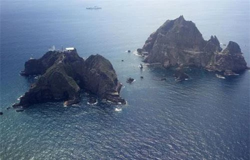 Quần đảo tranh chấp mà Hàn Quốc gọi là Dokdo còn Nhật Bản gọi là Takeshima (Ảnh: Sputnik)