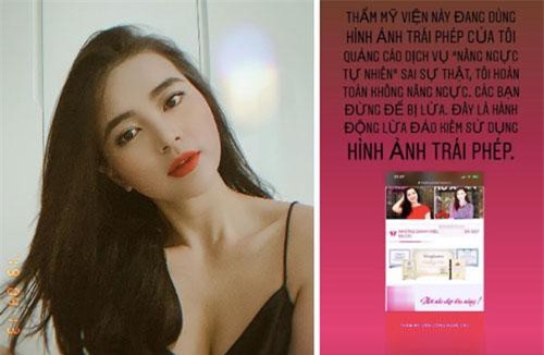 Sau Trương Thế Vinh, đến nữ phi công Diệu Thuý "tố" thẩm mỹ viện dùng hình ảnh trái phép để quảng cáo... nâng ngực!
