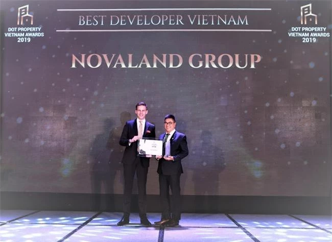Tập đoàn Novaland vừa được trao giải Nhà phát triển dự án bất động sản tốt nhất Việt Nam năm 2019 (ảnh NV))