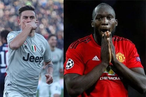 Juve muốn đổi Dybala (trái) lấy Lukaku.