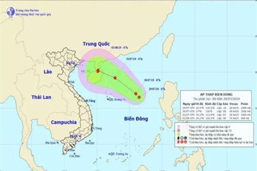 Xuất hiện vùng áp thấp trên Biển Đông