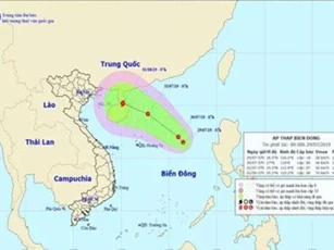 Xuất hiện vùng áp thấp trên Biển Đông