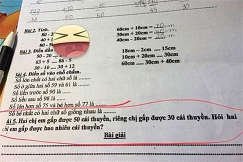 Bài toán 'hại não' của học sinh tiểu học này khiến 99% người lớn trả lời sai